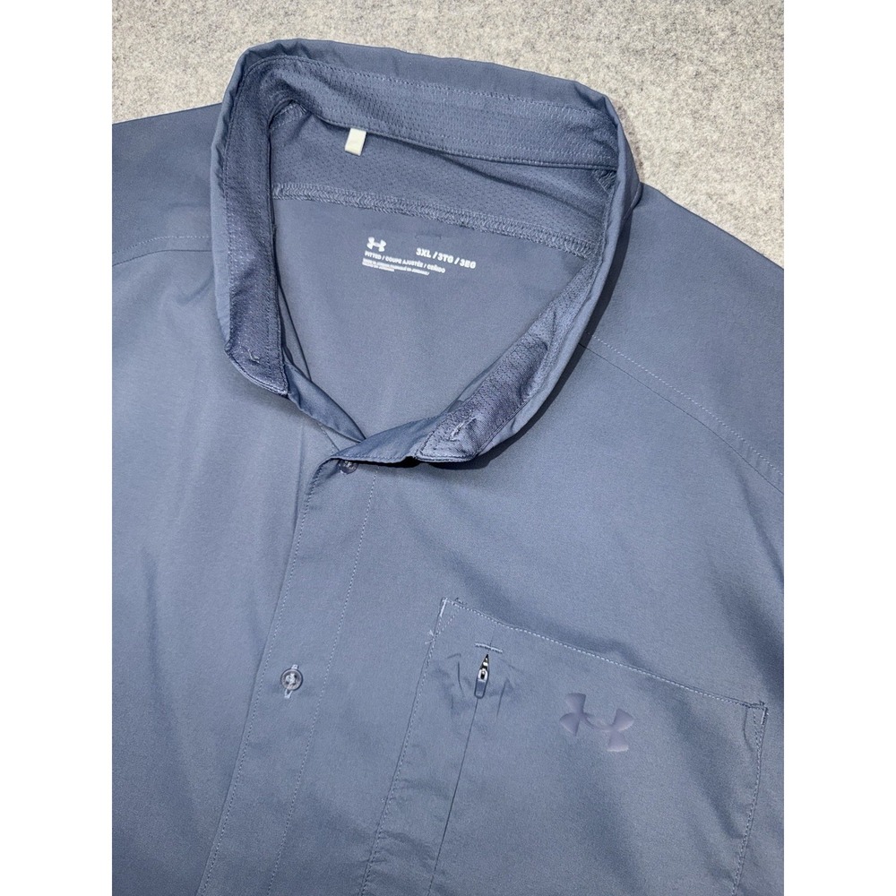 Under Armour UA High Tide Shirt Mens 3XL Short Sleeve Performance Fishing Button